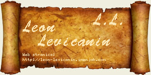Leon Levičanin vizit kartica